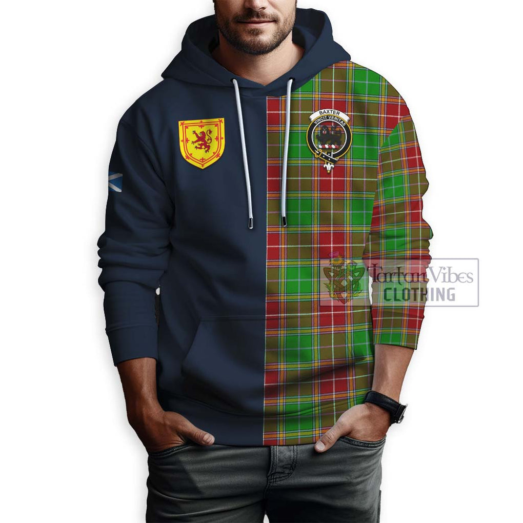 Tartan Vibes Clothing Baxter Modern Tartan Hoodie with Scottish Lion Royal Arm Half Style