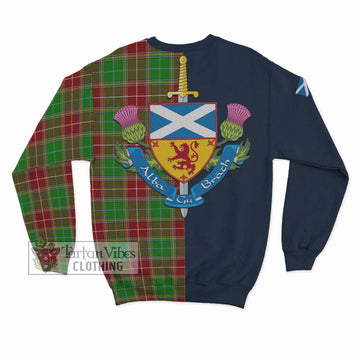 Baxter Modern Tartan Sweatshirt Alba with Scottish Lion Royal Arm Half Style