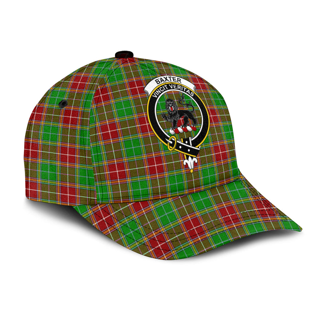 Baxter Modern Tartan Classic Cap with Family Crest - Tartan Vibes Clothing