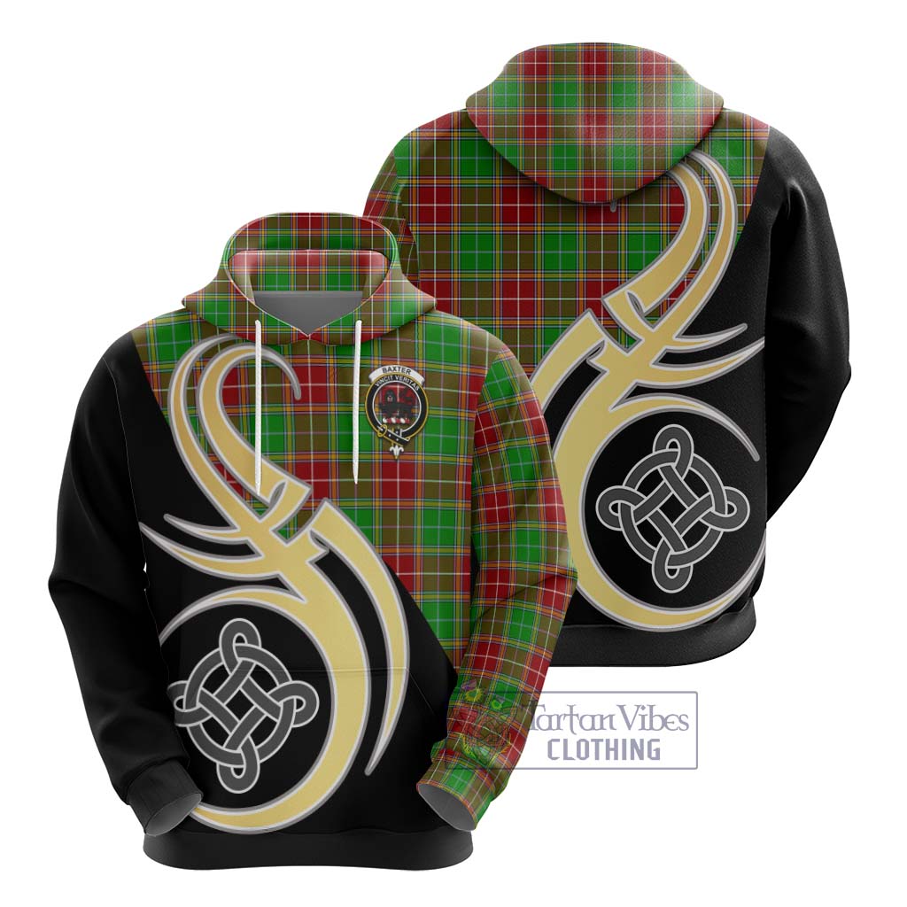 Baxter Modern Tartan Hoodie with Family Crest and Celtic Symbol Style - Tartan Vibes Clothing