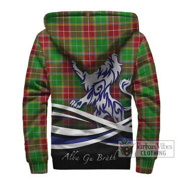 Baxter Modern Tartan Sherpa Hoodie with Alba Gu Brath Regal Lion Emblem