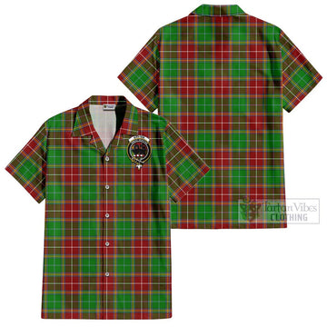 Baxter Modern Tartan Cotton Hawaiian Shirt with Family Crest