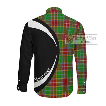 Baxter Modern Tartan Long Sleeve Button Up with Family Crest Circle Style