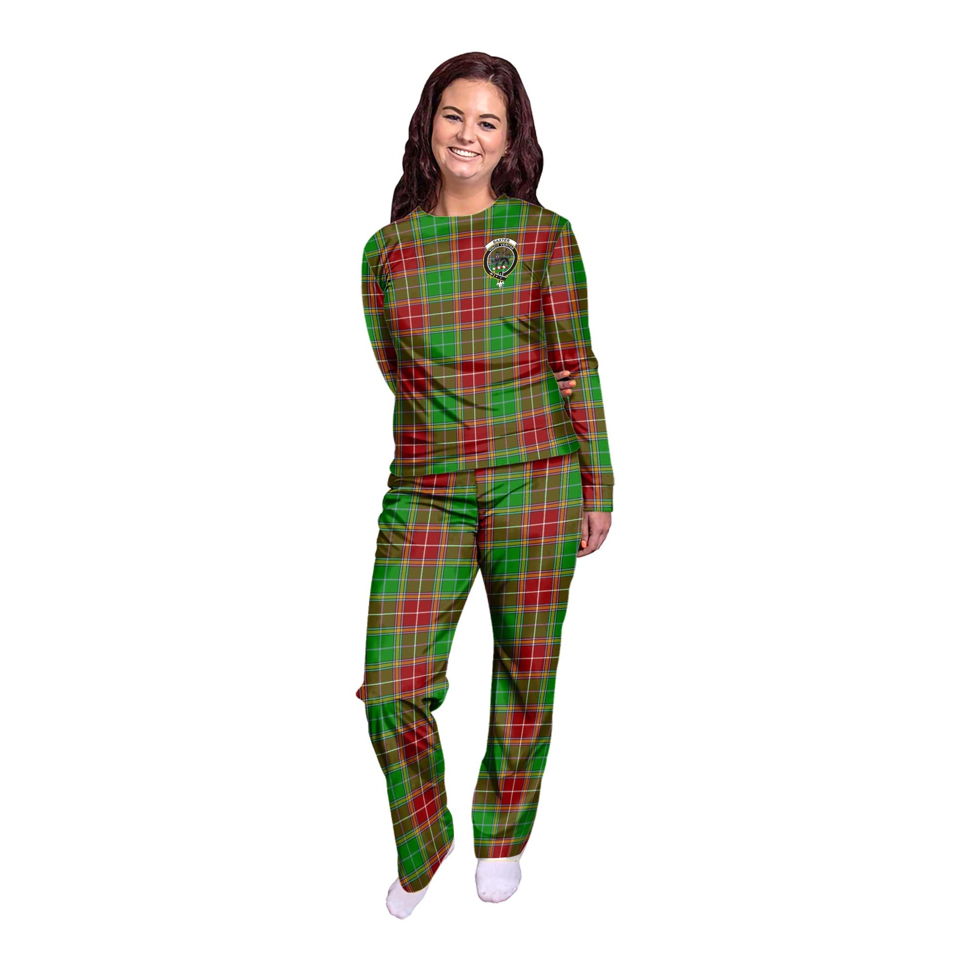 Baxter Modern Tartan Pajamas Family Set with Family Crest - Tartan Vibes Clothing