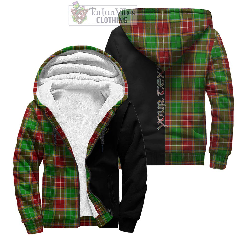 Baxter Modern Tartan Sherpa Hoodie with Family Crest and Half Of Me Style Unisex - Tartanvibesclothing Shop