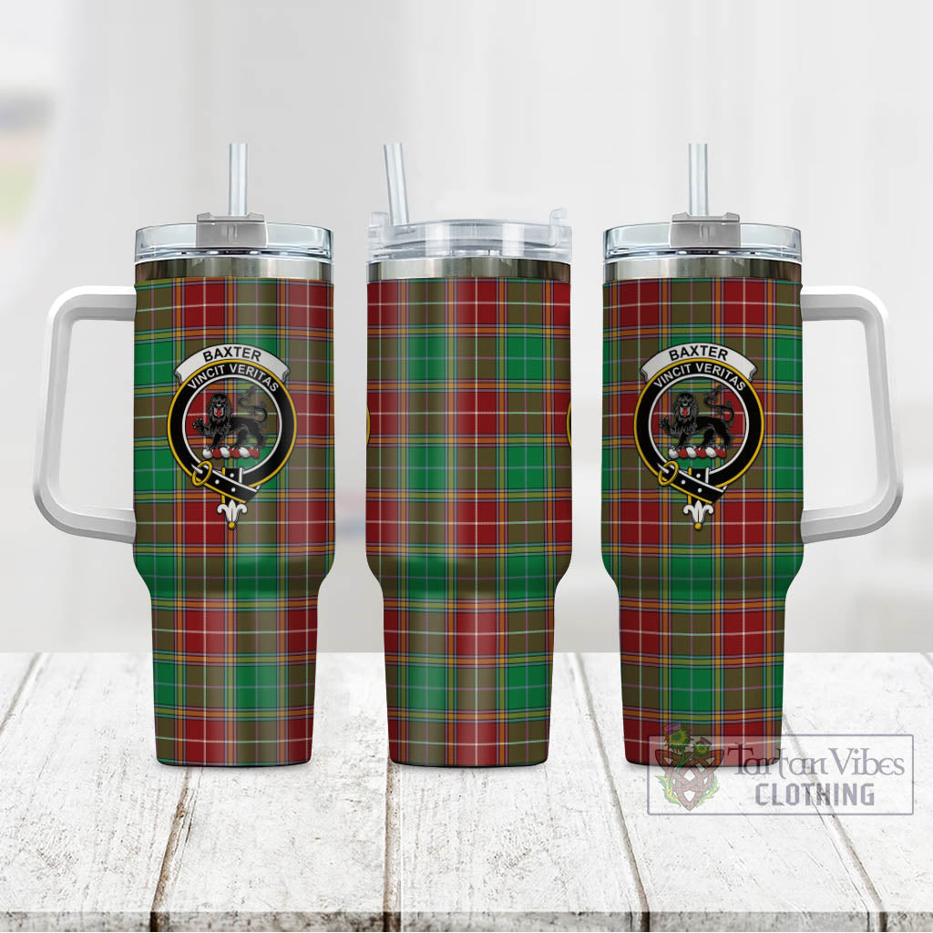 Tartan Vibes Clothing Baxter Modern Tartan and Family Crest Tumbler with Handle