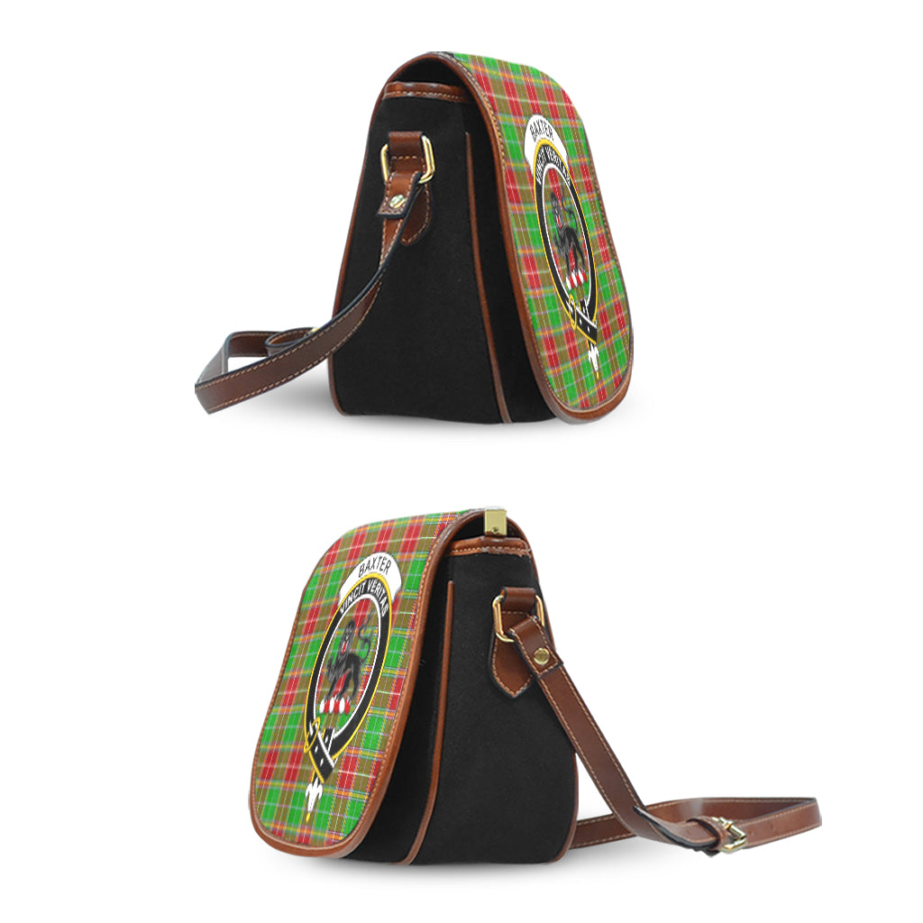 Baxter Modern Tartan Saddle Bag with Family Crest - Tartanvibesclothing