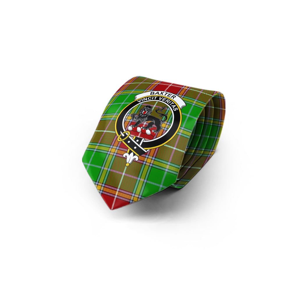 Baxter Modern Tartan Classic Necktie with Family Crest - Tartan Vibes Clothing