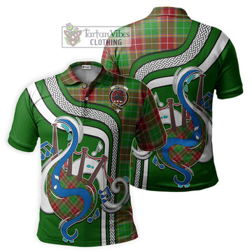 Baxter Modern Tartan Polo Shirt with Epic Bagpipe Style