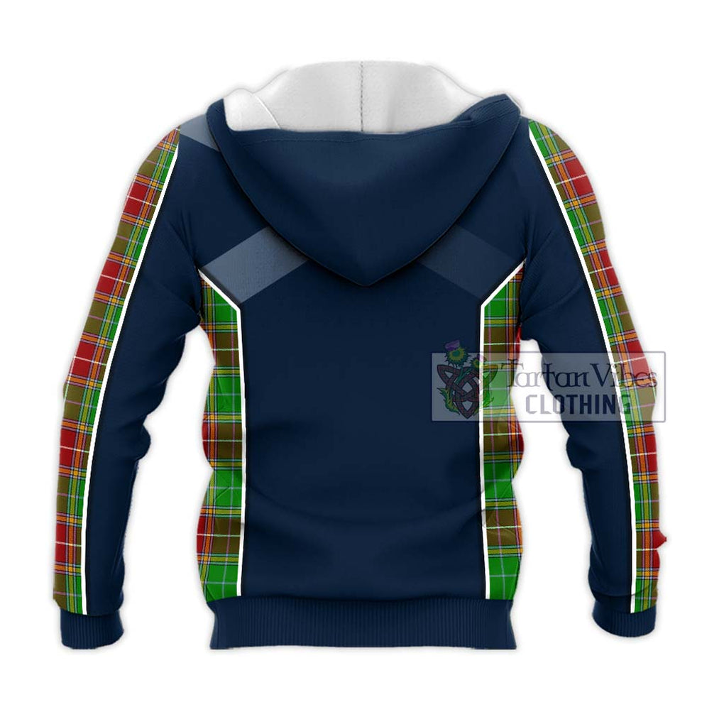 Baxter Modern Tartan Knitted Hoodie with Family Crest and Lion Rampant Vibes Sport Style - Tartan Vibes Clothing