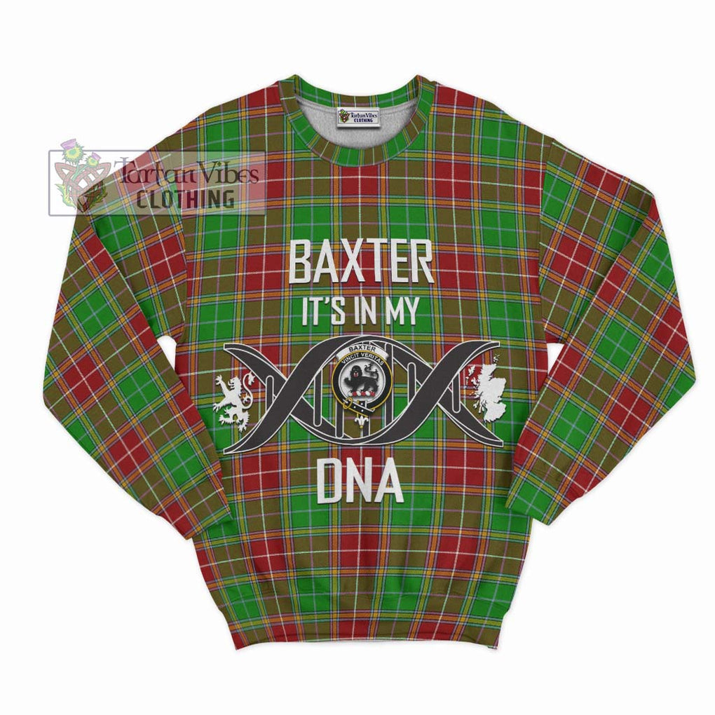 Baxter Modern Tartan Sweatshirt with Family Crest DNA In Me Style - Tartanvibesclothing Shop