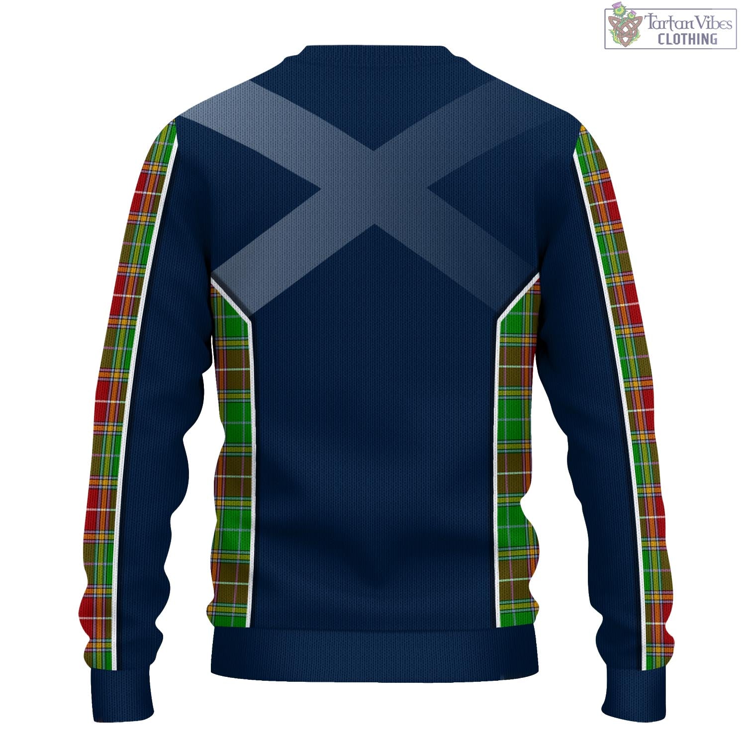 Tartan Vibes Clothing Baxter Modern Tartan Knitted Sweatshirt with Family Crest and Scottish Thistle Vibes Sport Style