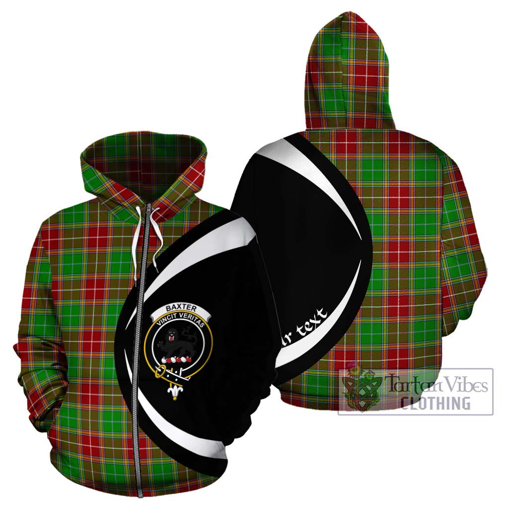 Tartan Vibes Clothing Baxter Modern Tartan Hoodie with Family Crest Circle Style