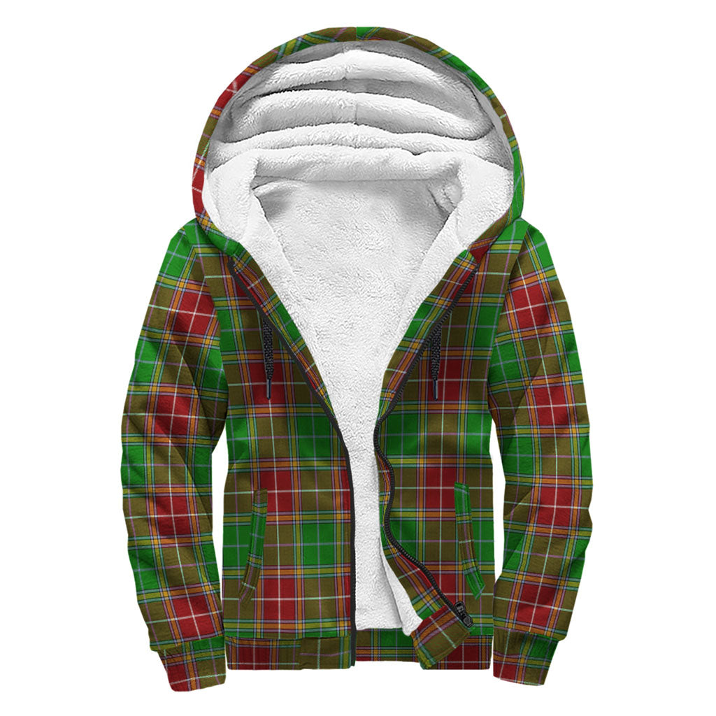 Baxter Modern Tartan Sherpa Hoodie with Family Crest - Tartanvibesclothing