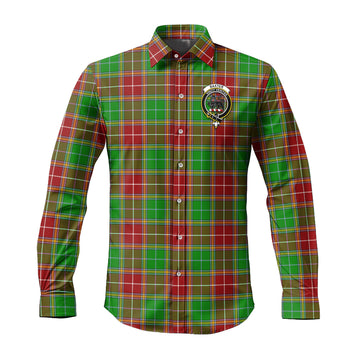 Baxter Modern Tartan Long Sleeve Button Up Shirt with Family Crest