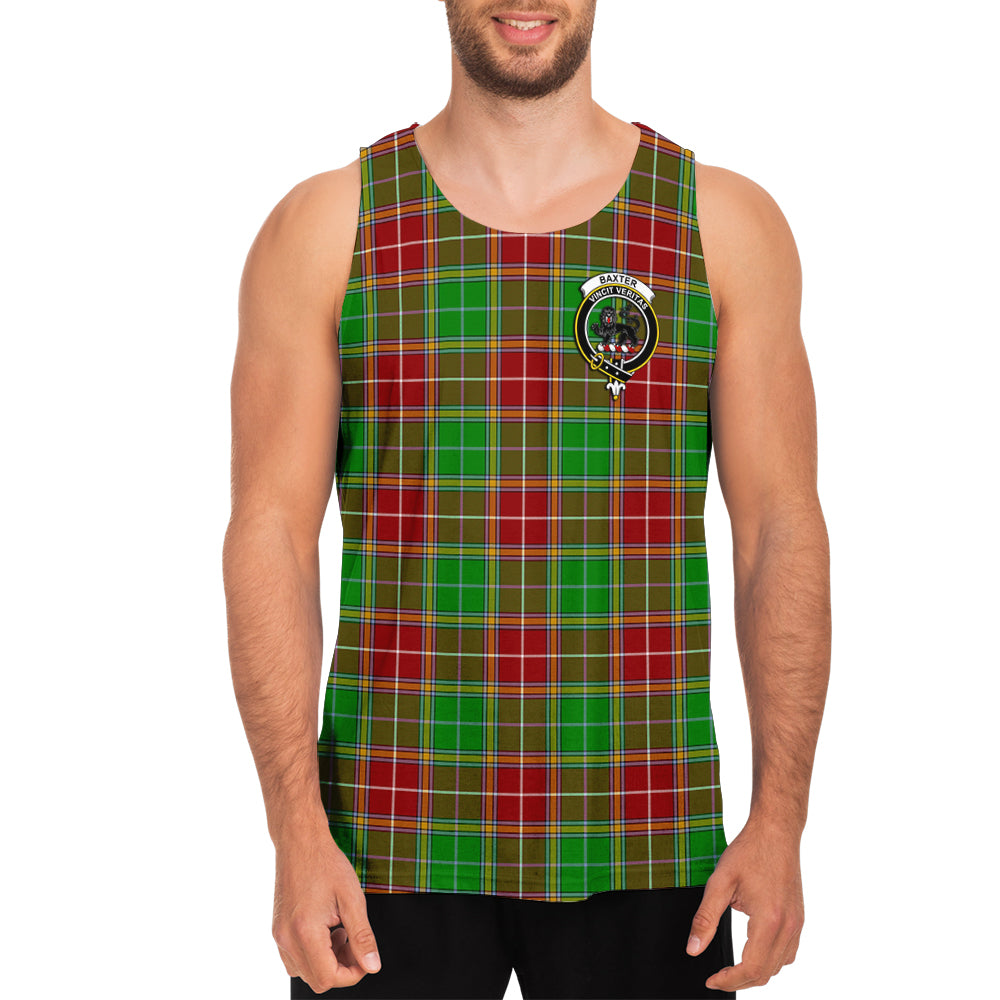 Baxter Modern Tartan Mens Tank Top with Family Crest - Tartanvibesclothing