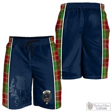 Baxter Modern Tartan Men's Shorts with Family Crest and Scottish Thistle Vibes Sport Style