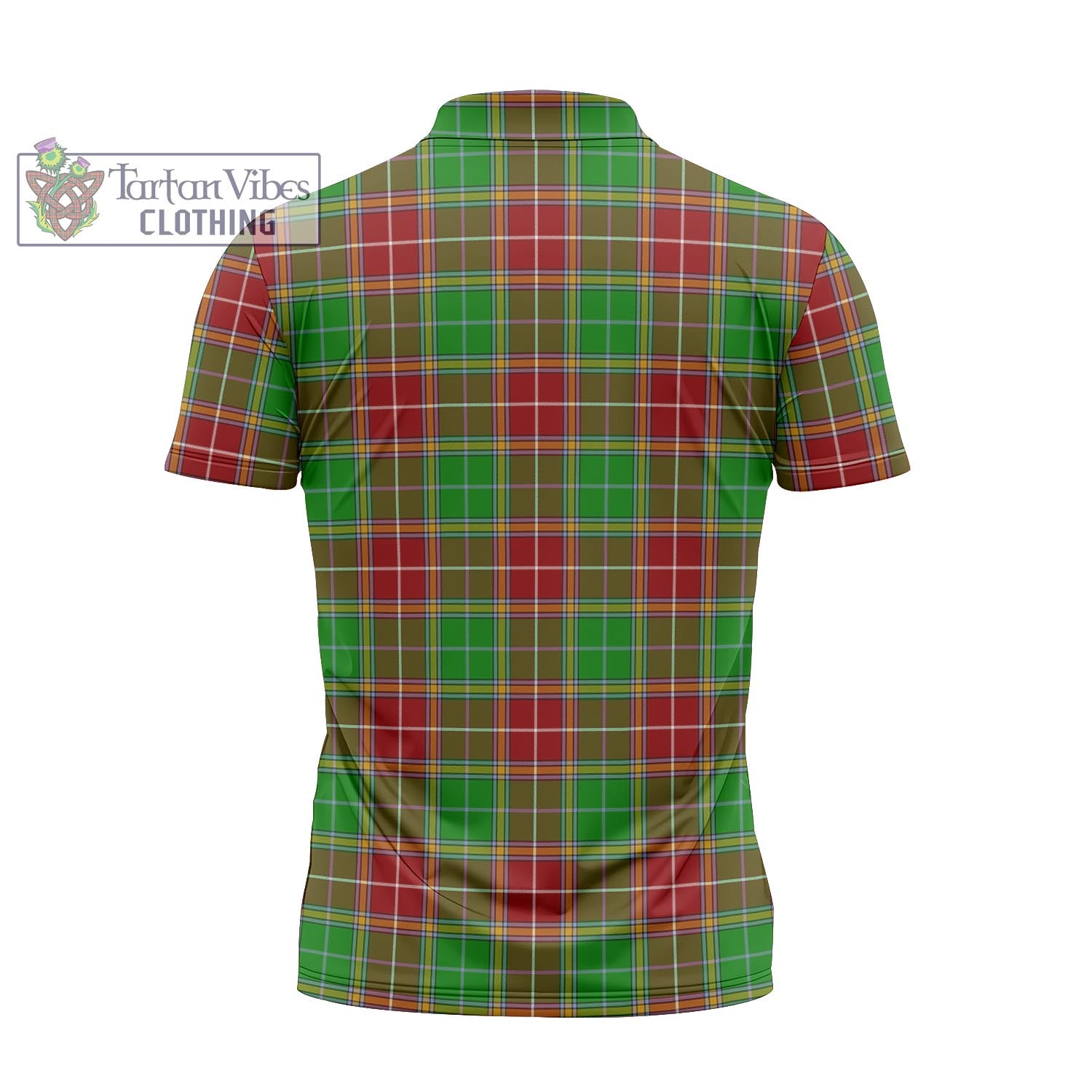 Tartan Vibes Clothing Baxter Modern Tartan Zipper Polo Shirt with Family Crest