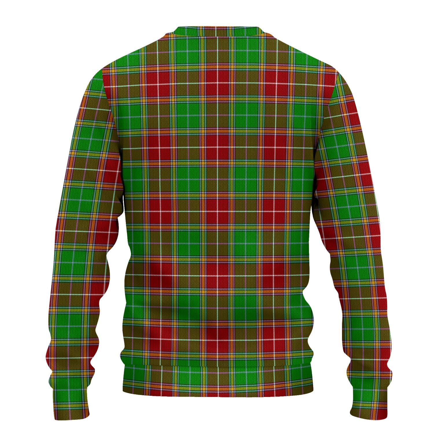 Baxter Modern Tartan Knitted Sweater with Family Crest - Tartanvibesclothing