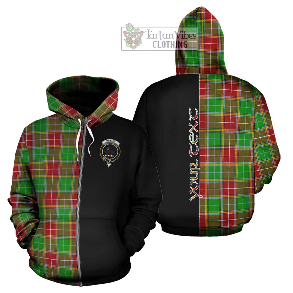 Baxter Modern Tartan Hoodie with Family Crest and Half Of Me Style - Tartanvibesclothing Shop