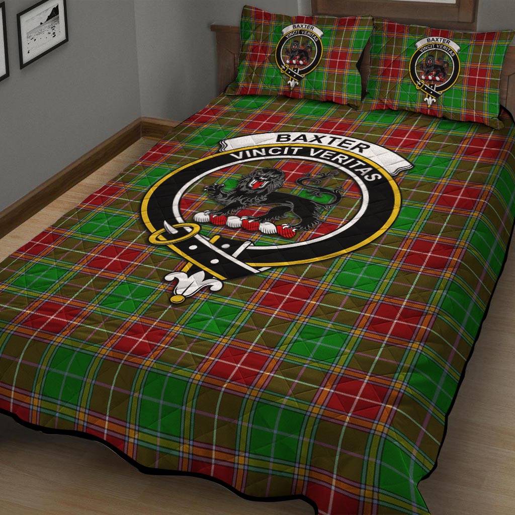 Baxter Modern Tartan Quilt Bed Set with Family Crest - Tartan Vibes Clothing