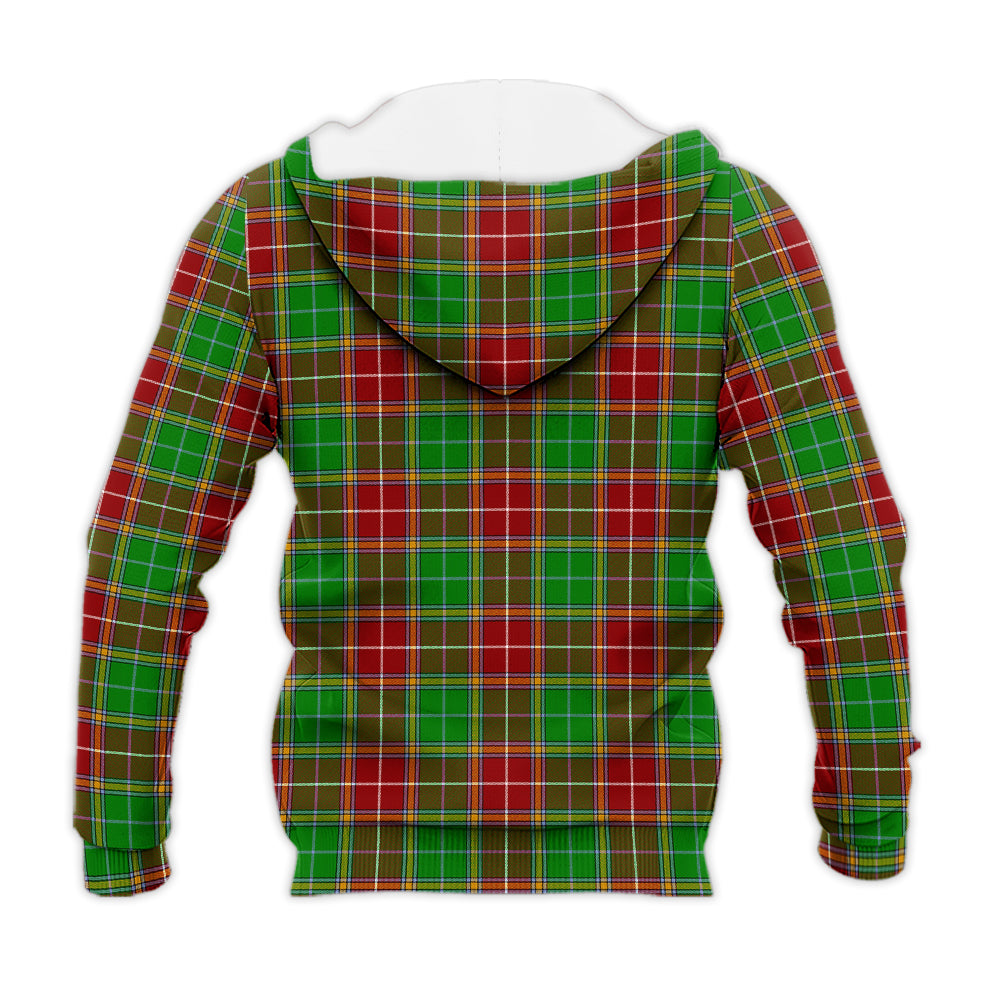 Baxter Modern Tartan Knitted Hoodie with Family Crest - Tartanvibesclothing