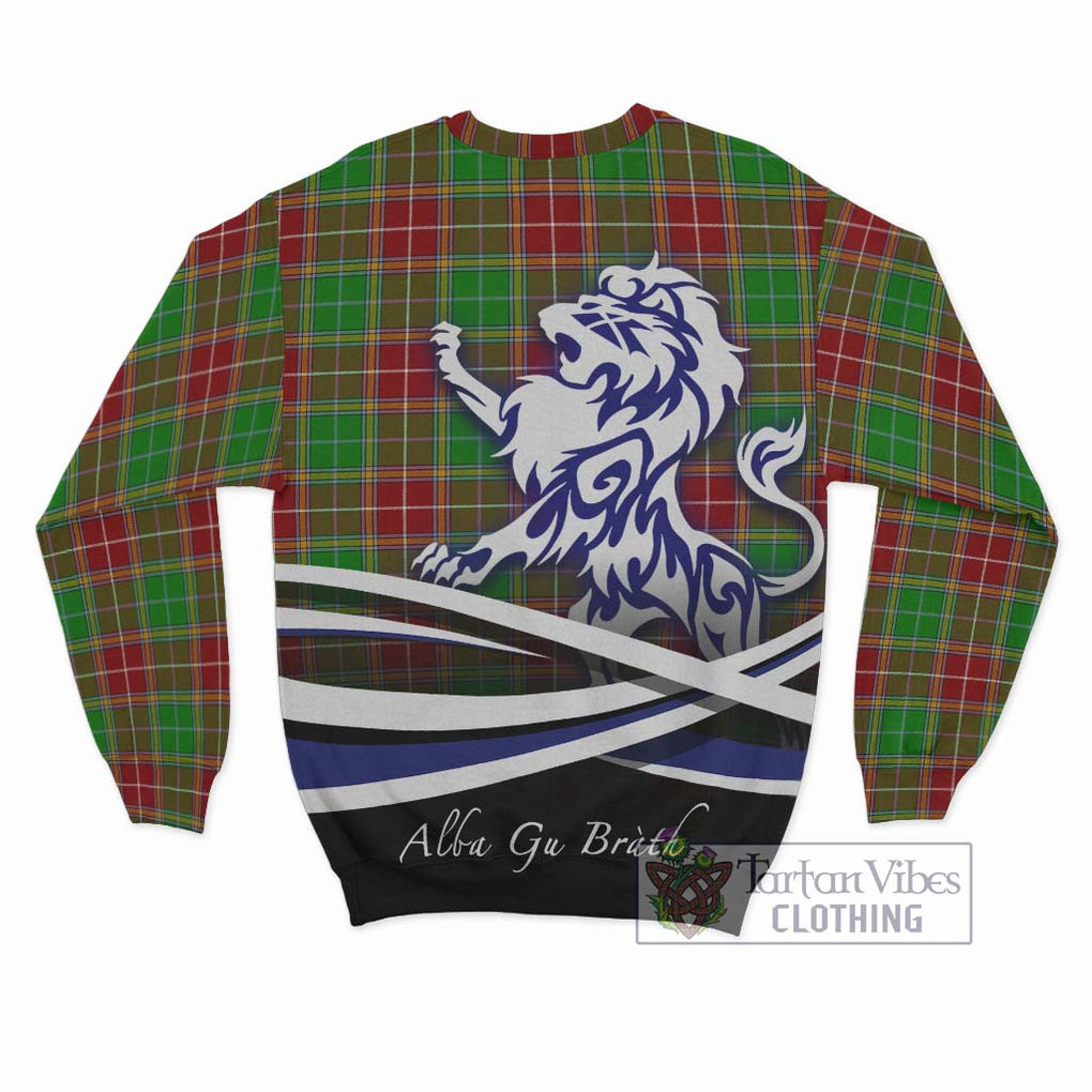 Baxter Modern Tartan Sweatshirt with Alba Gu Brath Regal Lion Emblem - Tartanvibesclothing Shop