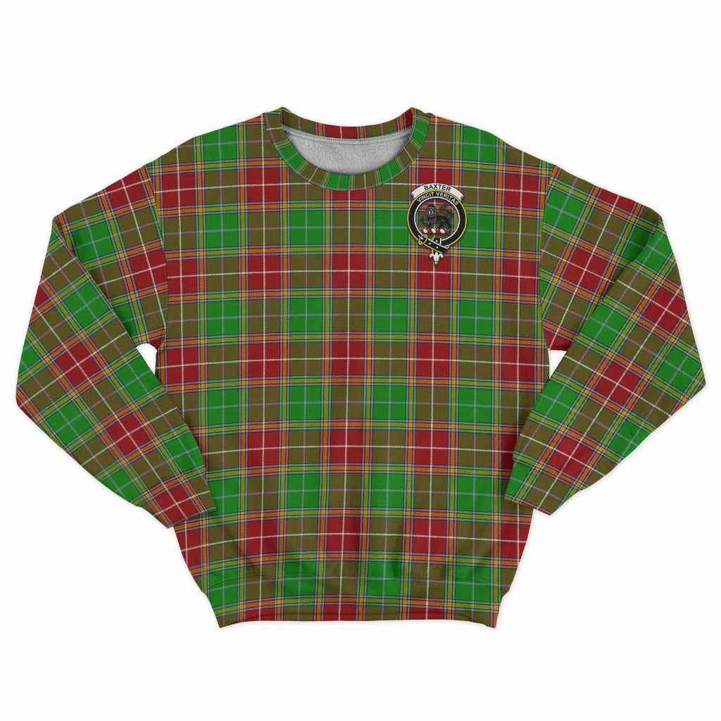 Baxter Modern Tartan Sweatshirt with Family Crest - Tartan Vibes Clothing