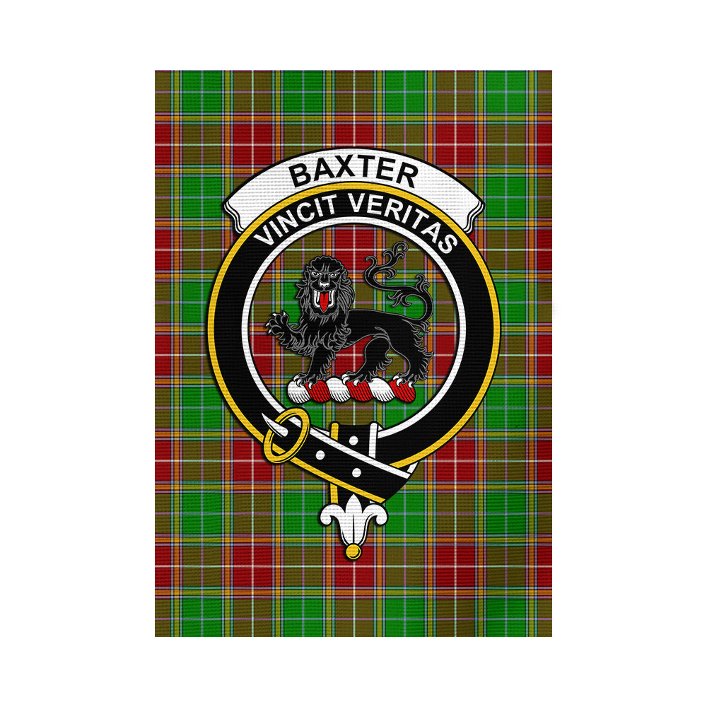 Baxter Modern Tartan Flag with Family Crest - Tartanvibesclothing