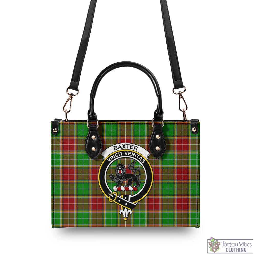 Tartan Vibes Clothing Baxter Modern Tartan Luxury Leather Handbags with Family Crest