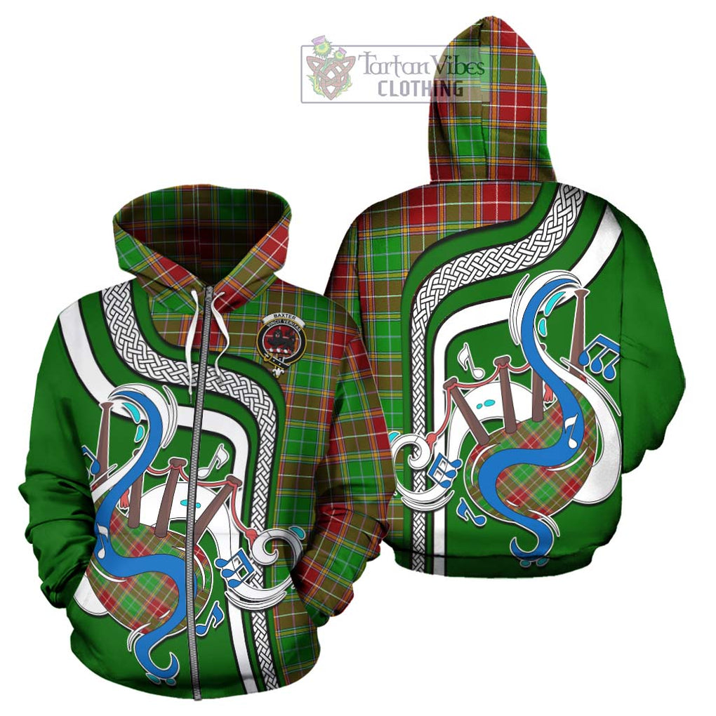 Baxter Modern Tartan Hoodie with Epic Bagpipe Style - Tartanvibesclothing Shop