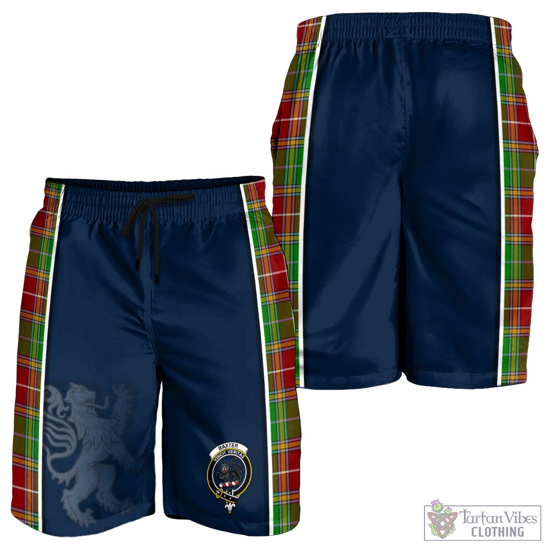 Tartan Vibes Clothing Baxter Modern Tartan Men's Shorts with Family Crest and Lion Rampant Vibes Sport Style