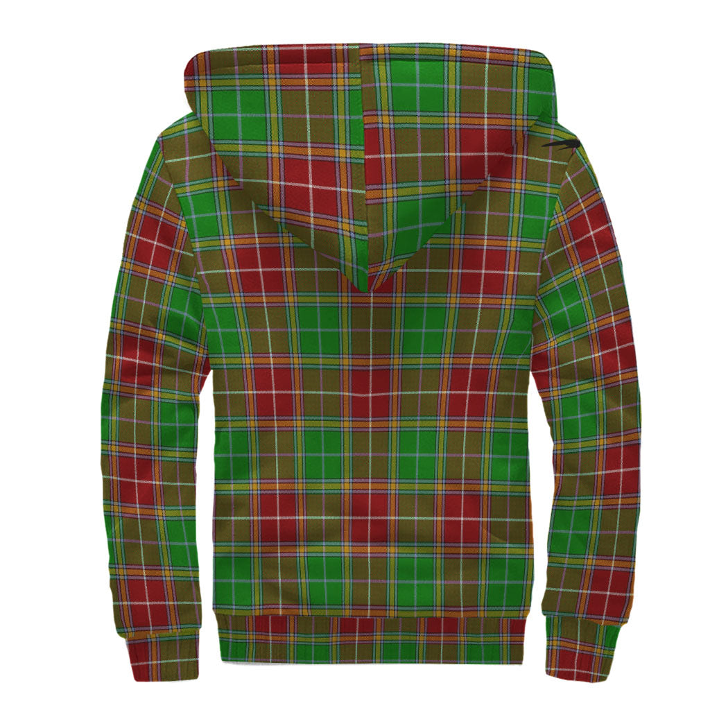 Baxter Modern Tartan Sherpa Hoodie with Family Crest - Tartanvibesclothing