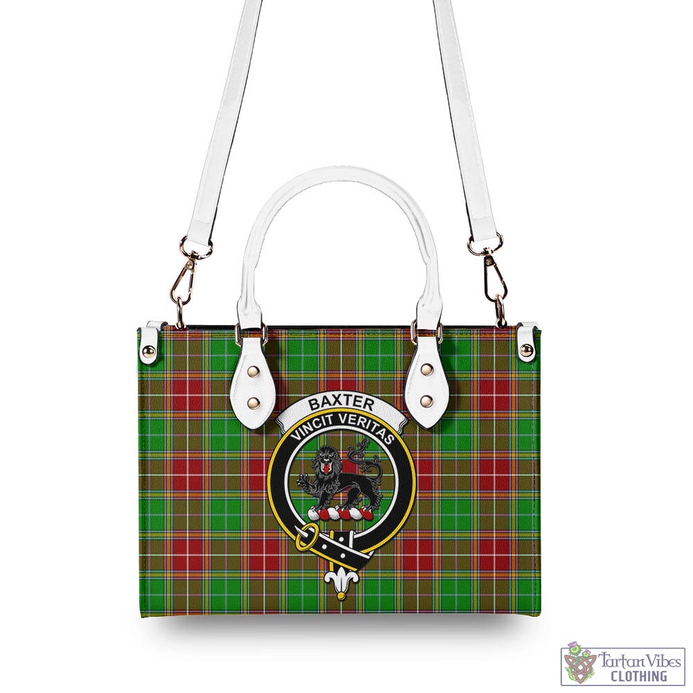 Tartan Vibes Clothing Baxter Modern Tartan Luxury Leather Handbags with Family Crest