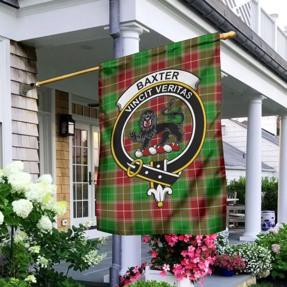 Baxter Modern Tartan Flag with Family Crest - Tartan Vibes Clothing