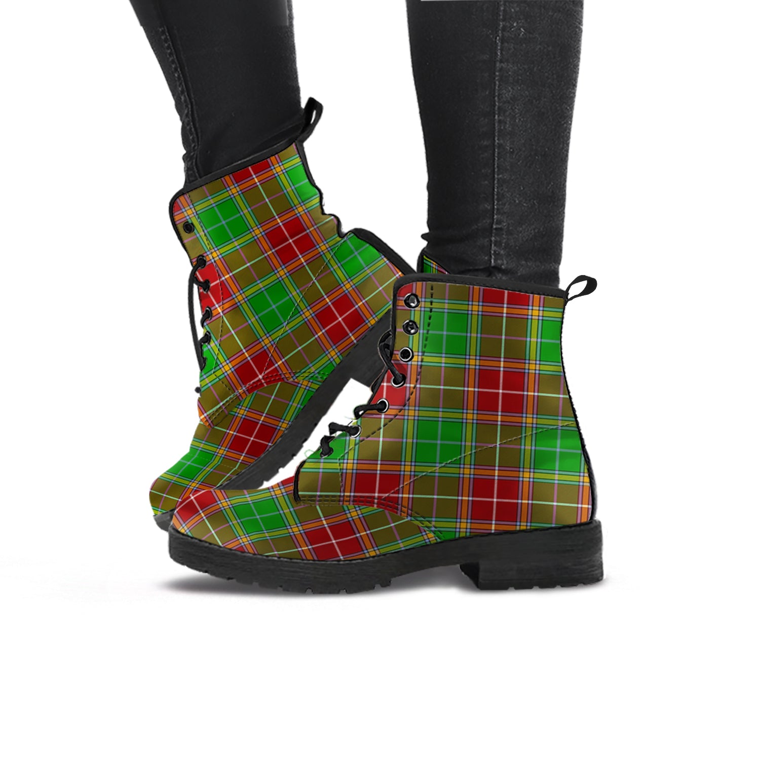 Baxter Modern Tartan Leather Boots - Tartanvibesclothing