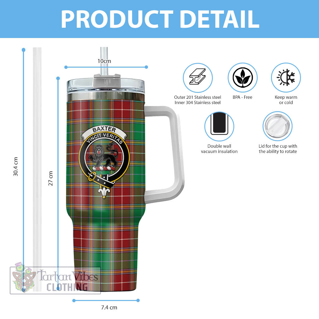 Tartan Vibes Clothing Baxter Modern Tartan and Family Crest Tumbler with Handle