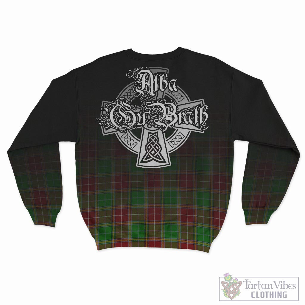 Tartan Vibes Clothing Baxter Modern Tartan Sweatshirt Featuring Alba Gu Brath Family Crest Celtic Inspired