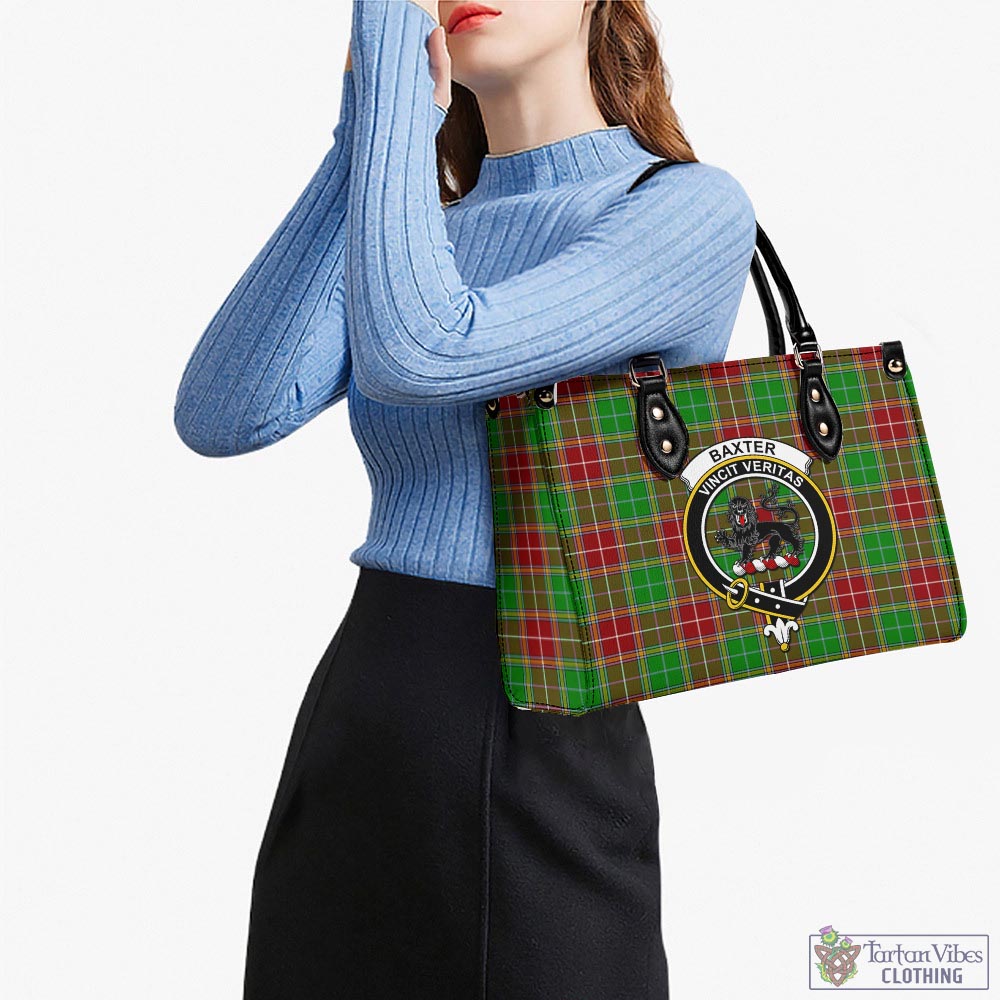 Tartan Vibes Clothing Baxter Modern Tartan Luxury Leather Handbags with Family Crest