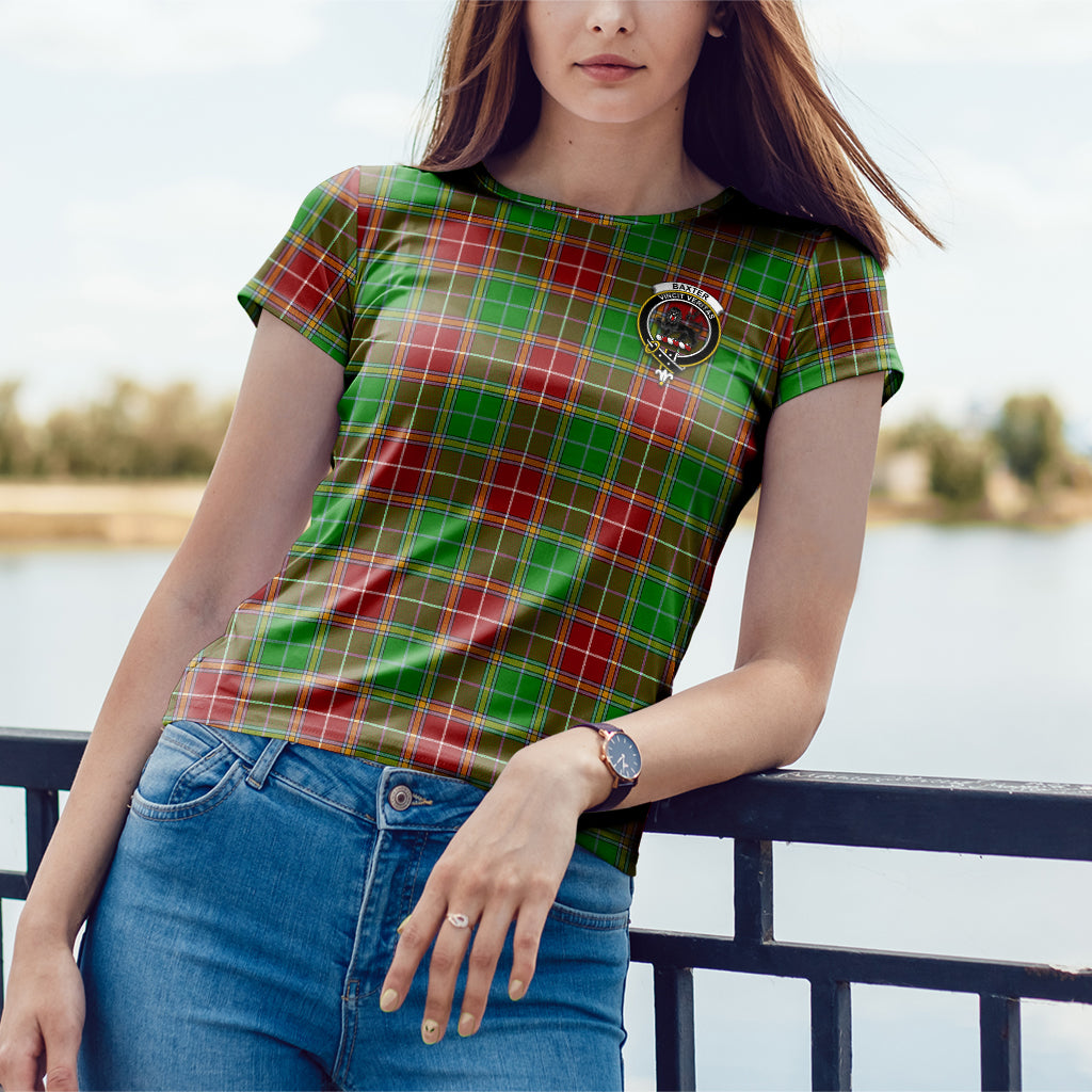 Baxter Modern Tartan T-Shirt with Family Crest - Tartan Vibes Clothing