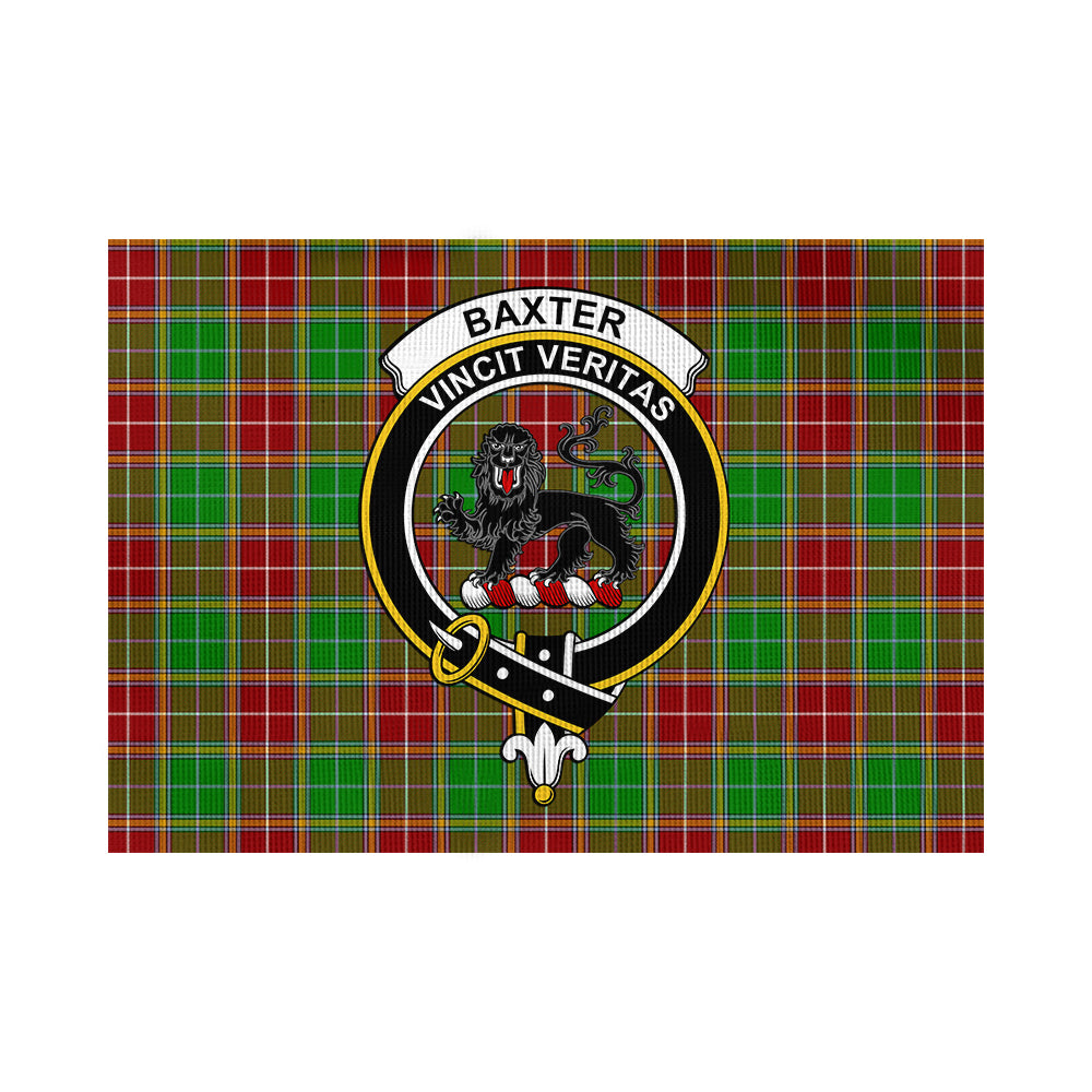 Baxter Modern Tartan Flag with Family Crest - Tartan Vibes Clothing