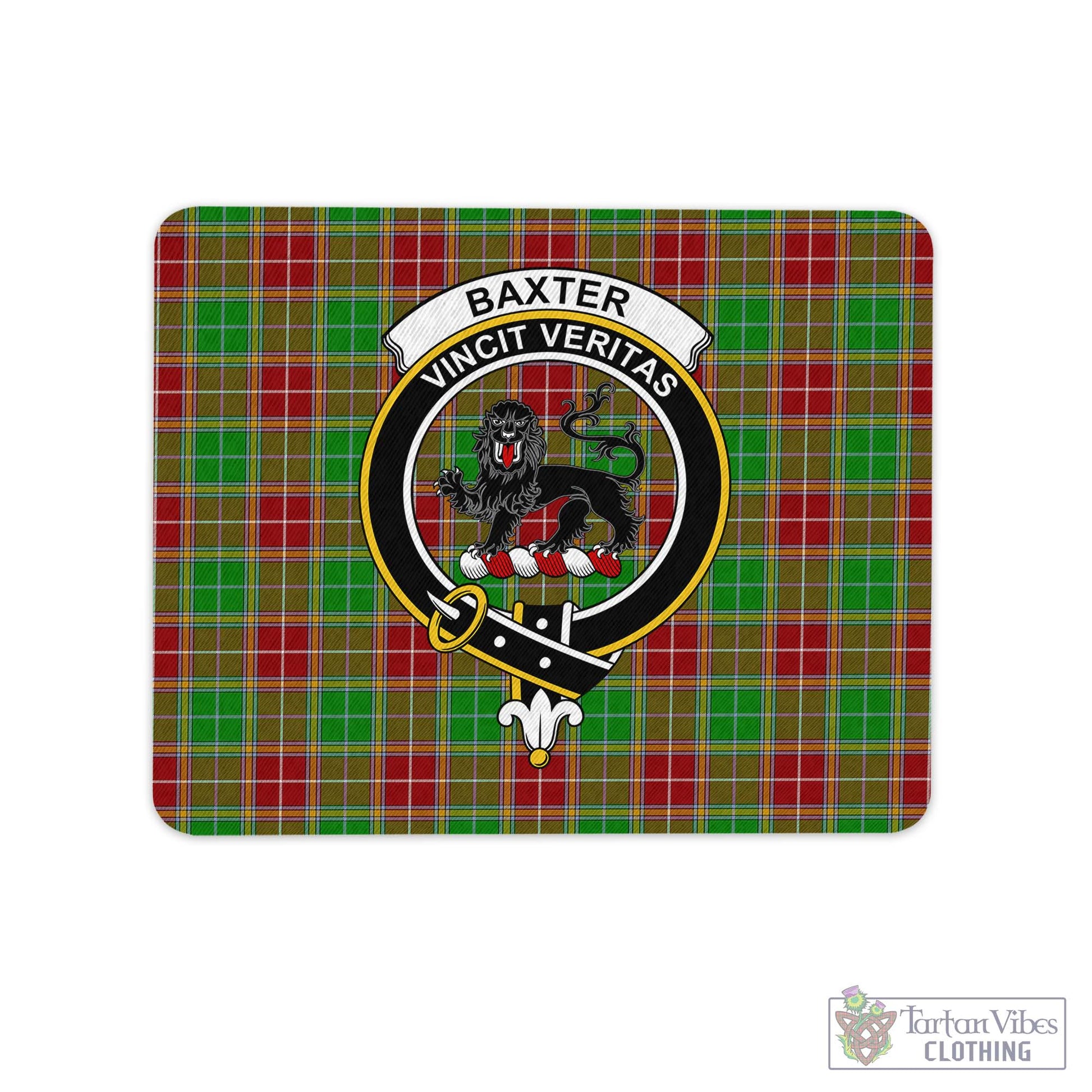 Tartan Vibes Clothing Baxter Modern Tartan Mouse Pad with Family Crest