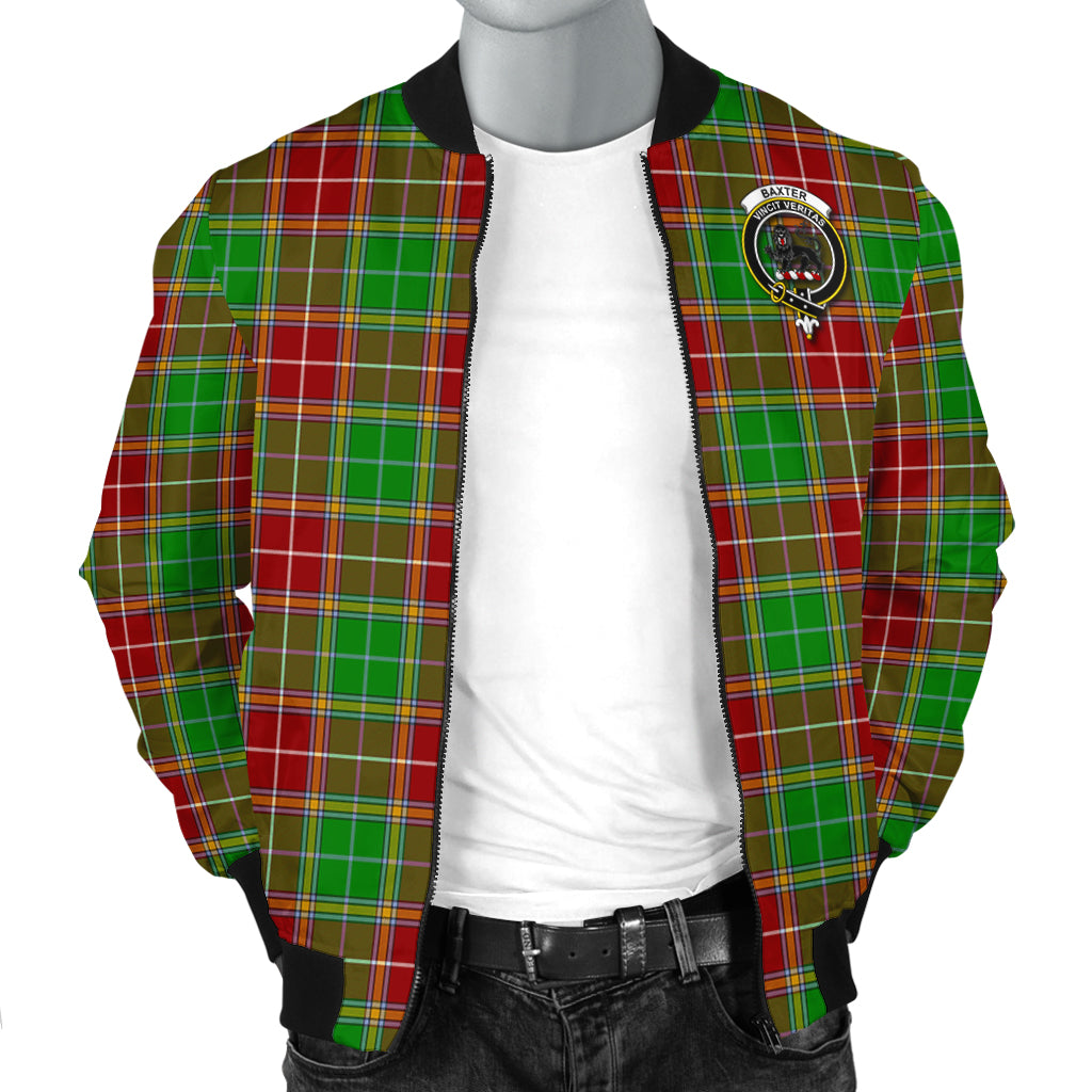 Baxter Modern Tartan Bomber Jacket with Family Crest - Tartanvibesclothing