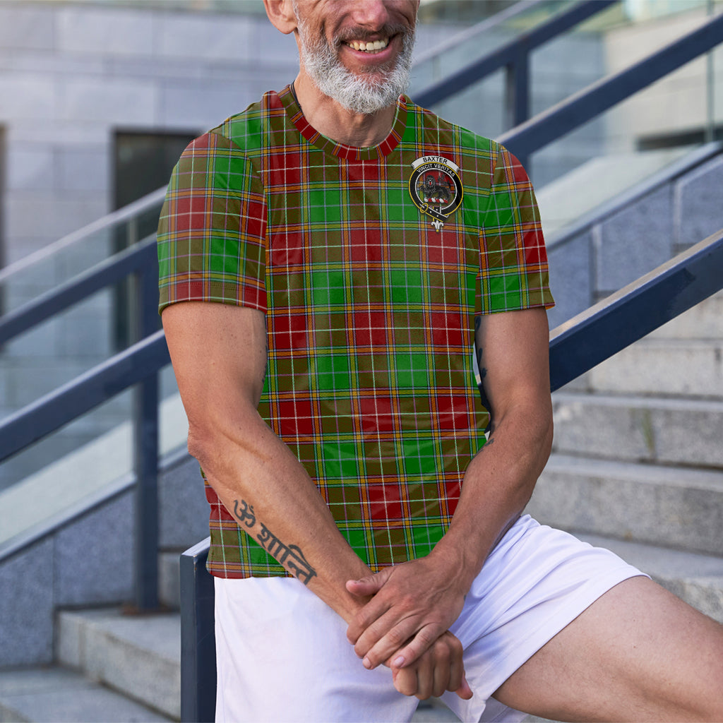 Baxter Modern Tartan T-Shirt with Family Crest - Tartan Vibes Clothing