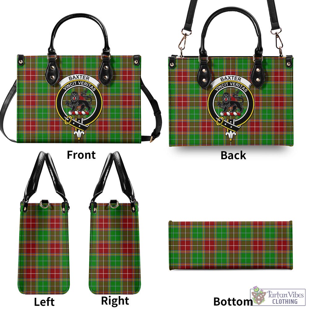 Tartan Vibes Clothing Baxter Modern Tartan Luxury Leather Handbags with Family Crest