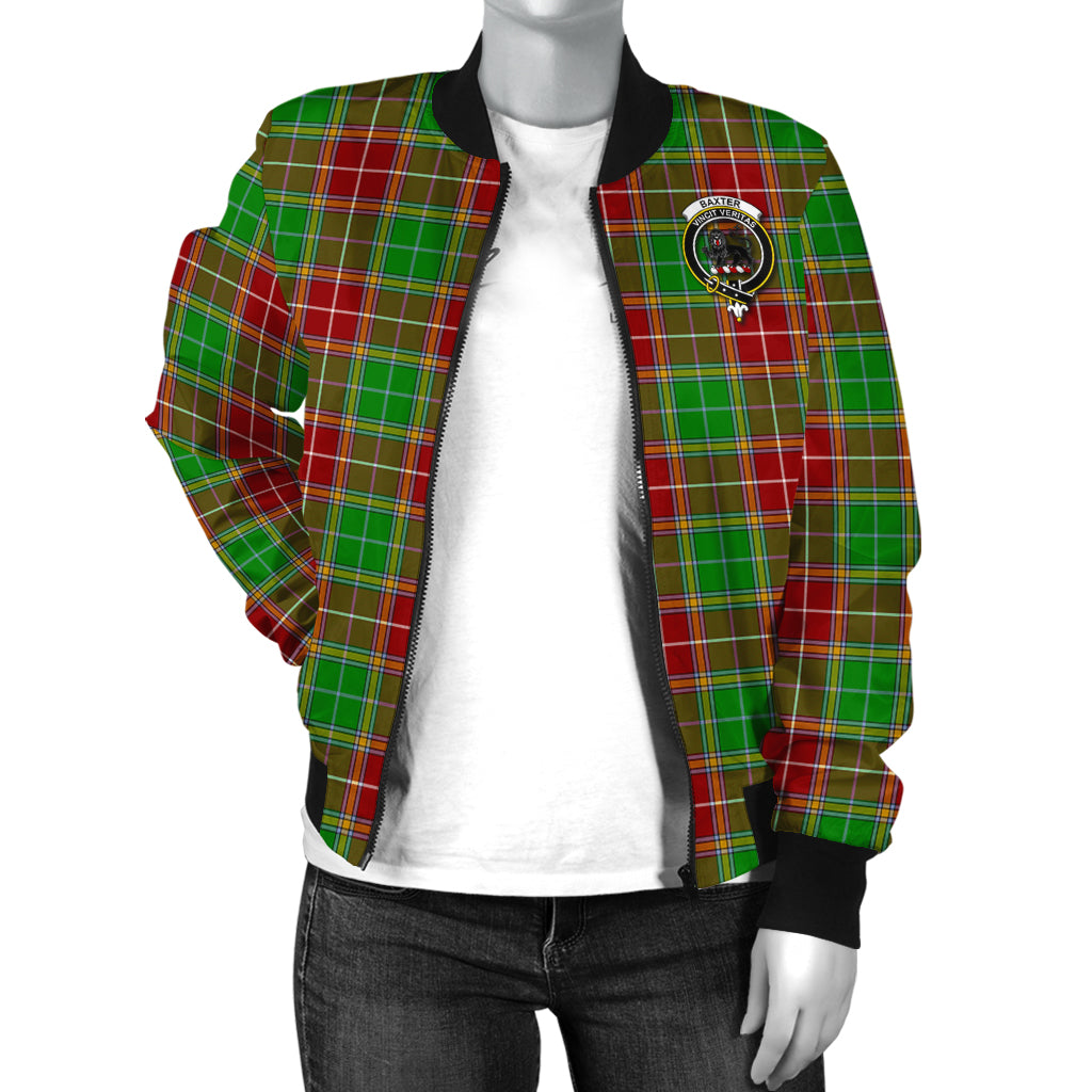 Baxter Modern Tartan Bomber Jacket with Family Crest - Tartanvibesclothing