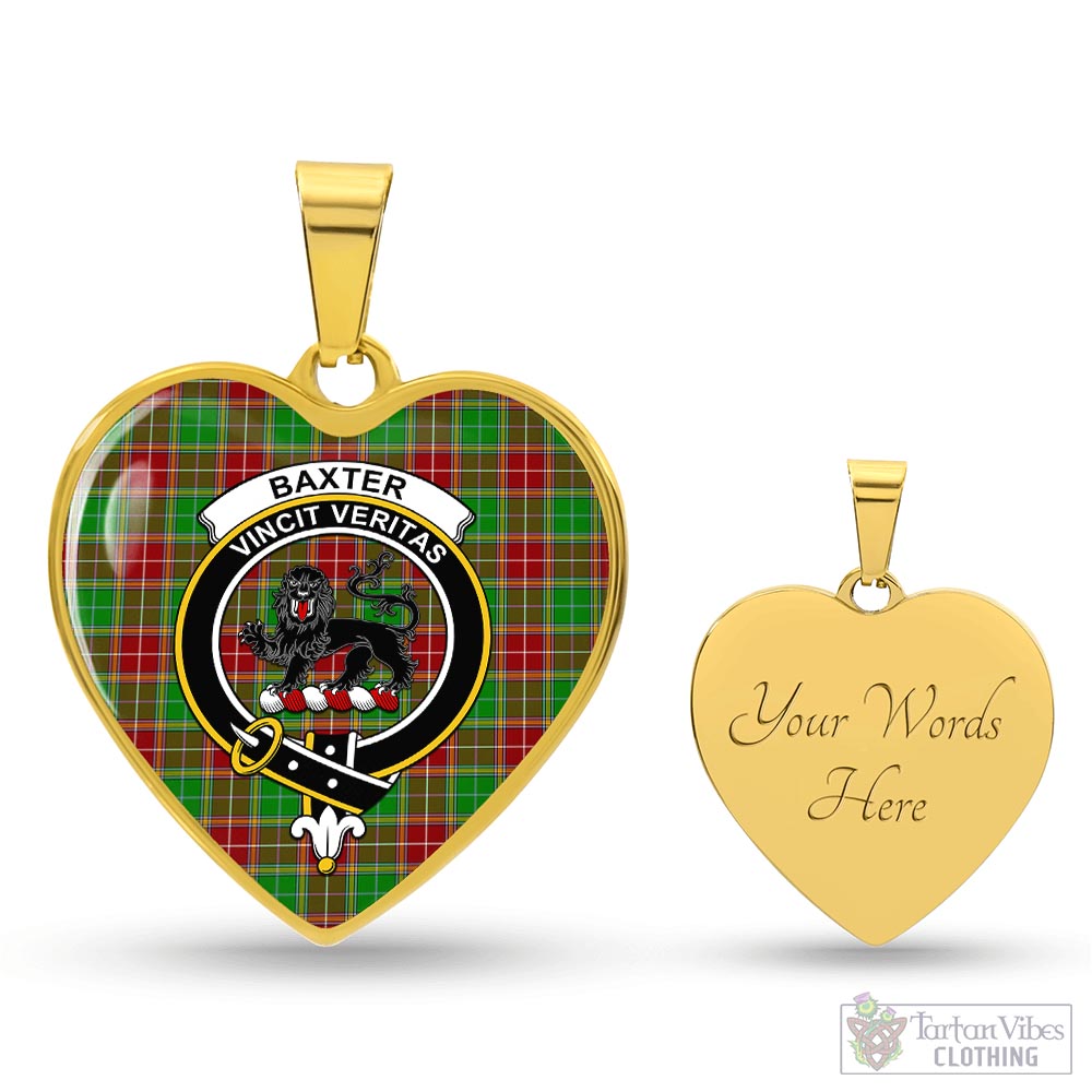 Tartan Vibes Clothing Baxter Modern Tartan Heart Necklace with Family Crest