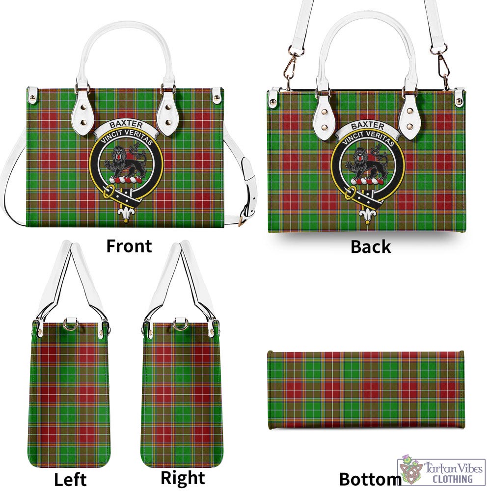 Tartan Vibes Clothing Baxter Modern Tartan Luxury Leather Handbags with Family Crest