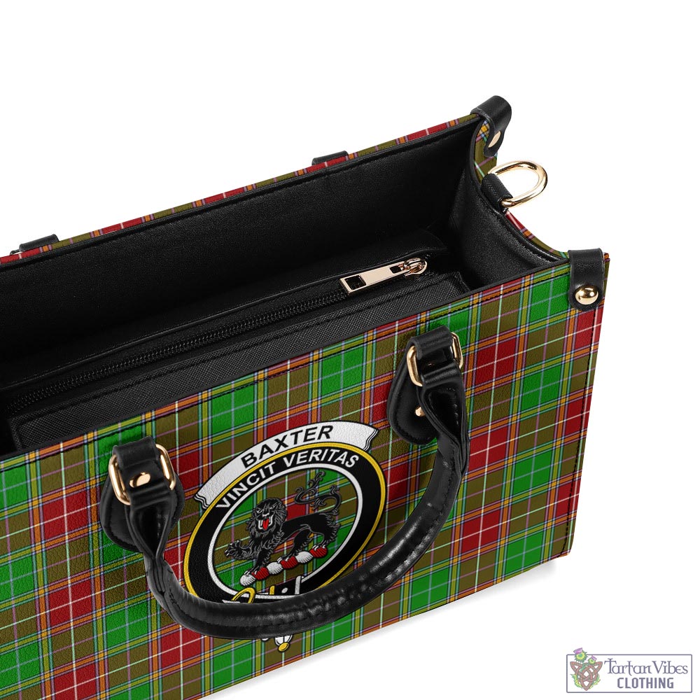 Tartan Vibes Clothing Baxter Modern Tartan Luxury Leather Handbags with Family Crest