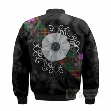 Baxter Tartan Bomber Jacket Jacobite White Rose - Tartan Vibes Clothing